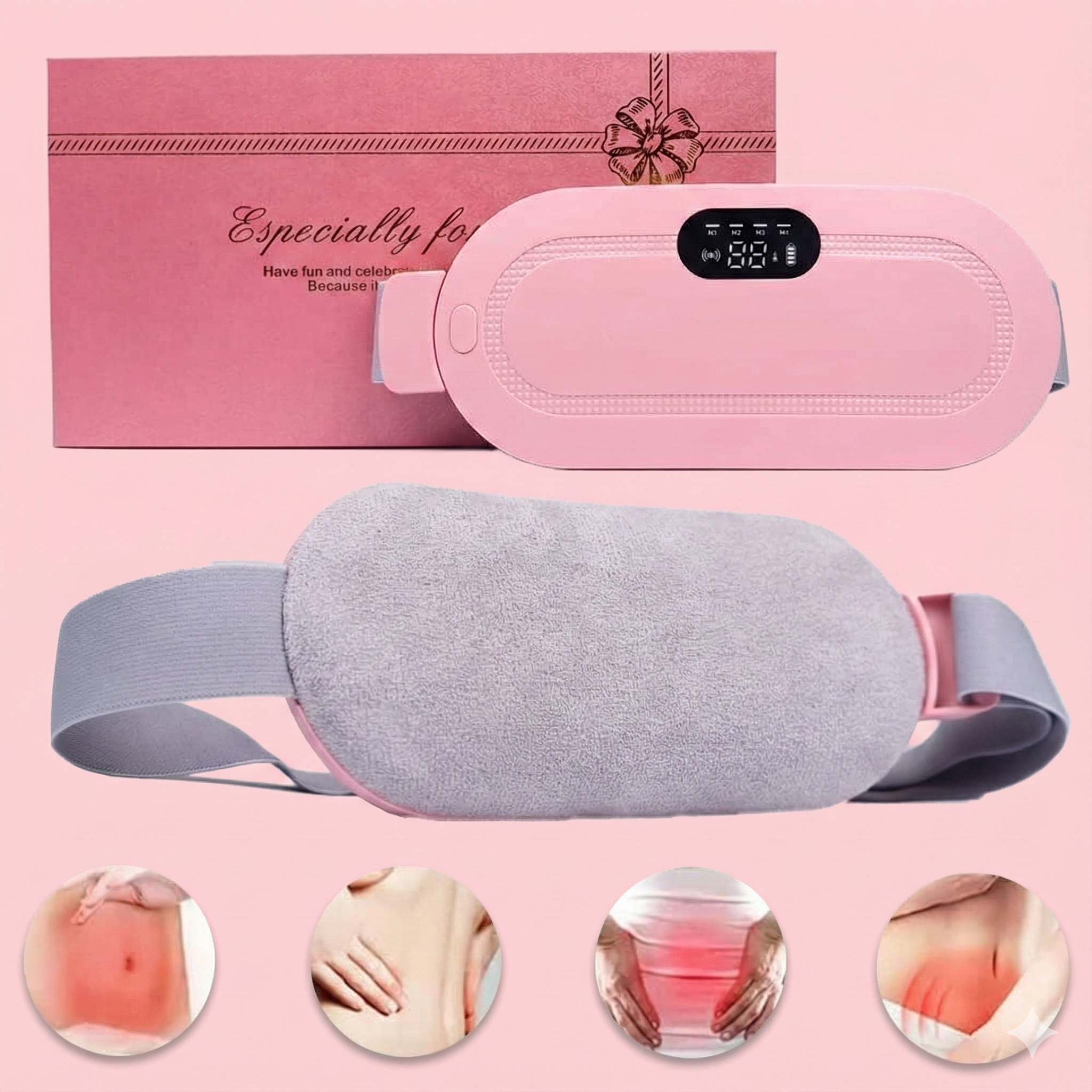 Period Cramp Relief Massager Portable Heating Pad